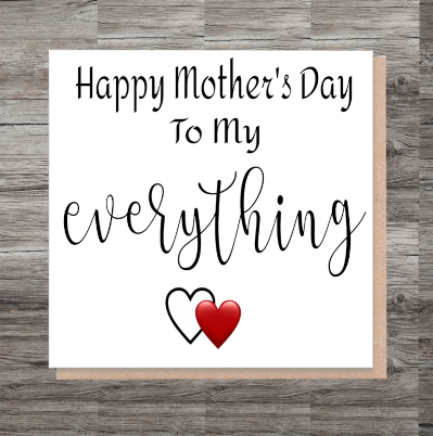 To My Everything Mother's Day Card, Wonderful Mum, Card for Mum